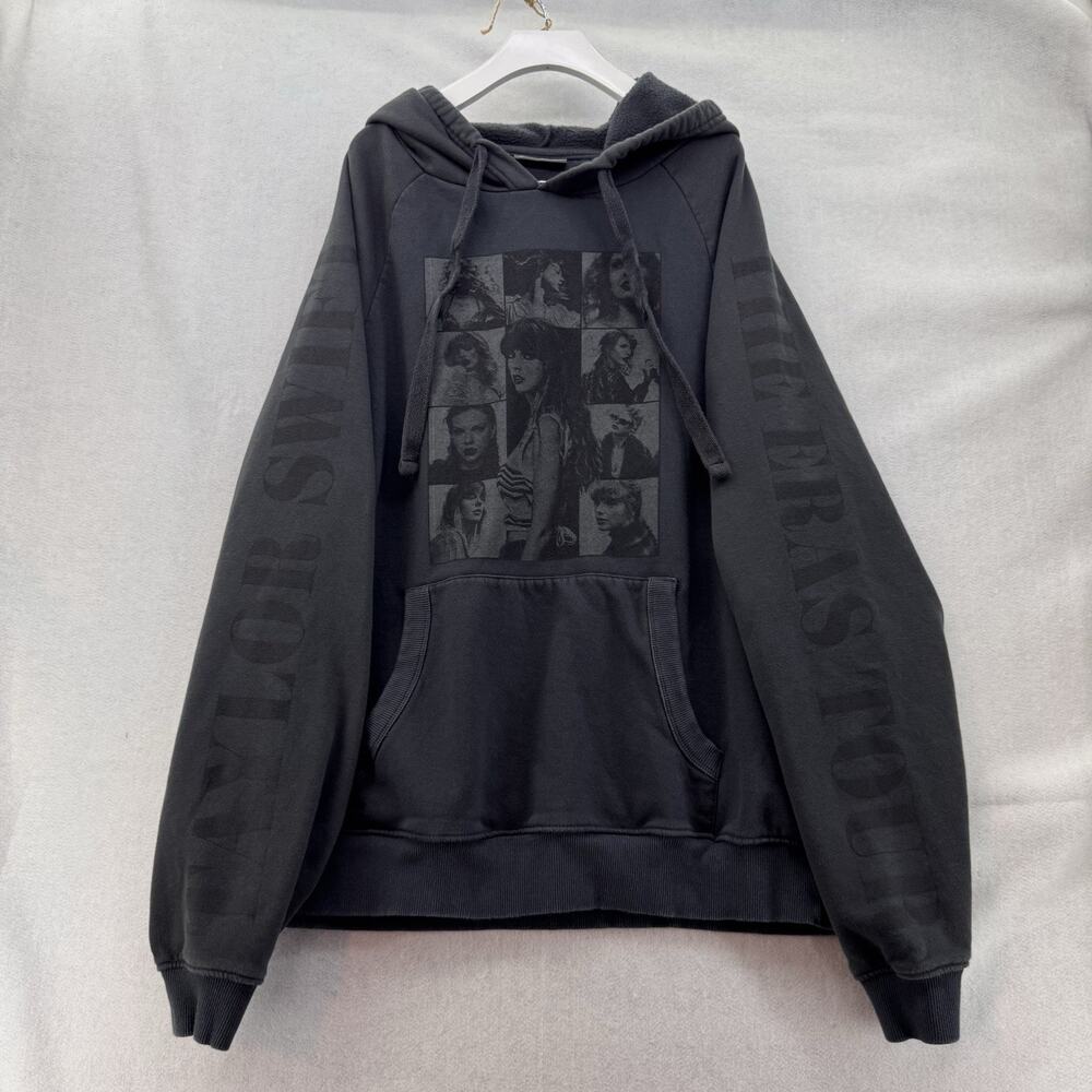 Taylor Swift Eras Tour Hoodie Adult Large Black Graphic Sweatshirt Concert